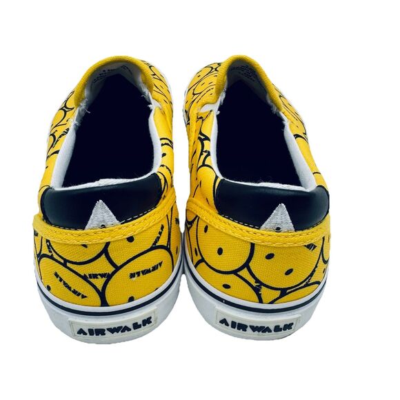 Airwalk Shoes Sneakers Yellow with Multi Smile Smiley Face Graphics Women's 8.5 - Picture 5 of 9